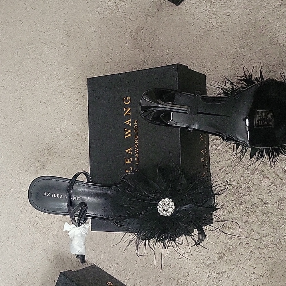 Black string up heels